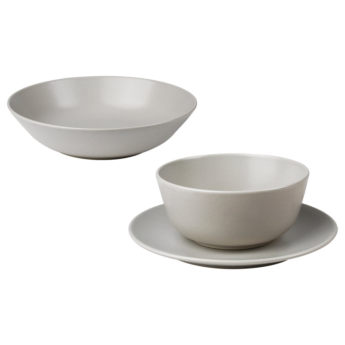 DINERA 18-piece service - beige - IKEA