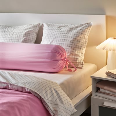 DVALA Bolster case, pink, 38x110 cm