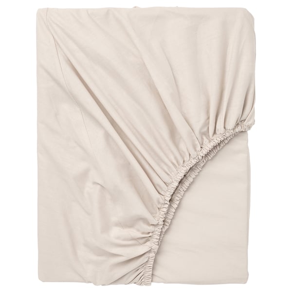 DVALA Sheet set, beige, Queen - IKEA