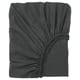 DVALA Fitted sheet, black, 90x200 cm