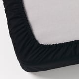 DVALA Fitted sheet, black, 90x200 cm