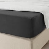 DVALA Fitted sheet, black, 90x200 cm