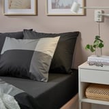 DVALA Fitted sheet, black, 90x200 cm