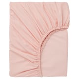 DVALA Fitted sheet, light pink, 120x200 cm