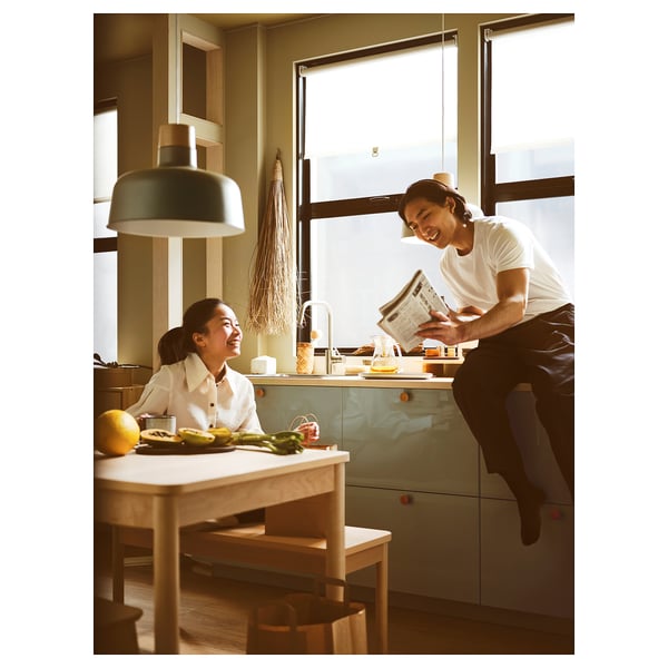 EKBACKEN Worktop, ash effect/laminate, 186x2.8 cm