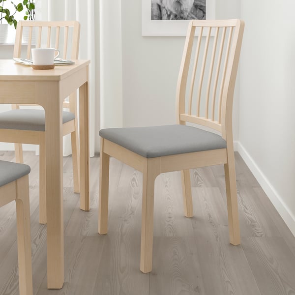 EKEDALEN Chair, Birch/Orrsta light grey IKEA