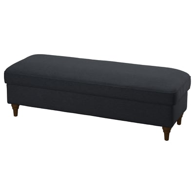 ESSEBODA Bench with storage, Knäbäck anthracite/brown