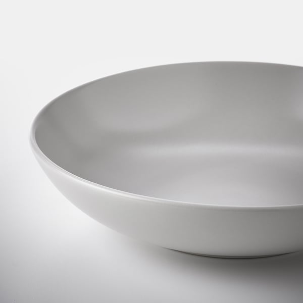FÄRGKLAR 10-piece service, matt light grey