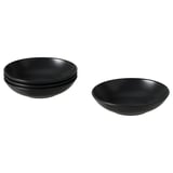 FÄRGKLAR Deep plate, matt dark grey, 19 cm