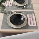 FÄRGKLAR Deep plate, matt dark grey, 19 cm