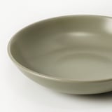 FÄRGKLAR Deep plate, matt green, 19 cm