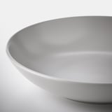 FÄRGKLAR Deep plate, matt light grey, 23 cm