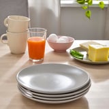 FÄRGKLAR Side plate, matt light grey, 20 cm