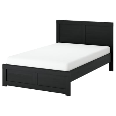 FÅGELFJÄLLET Bed frame, black oak effect, 120x200 cm
