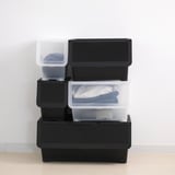 FIRRA Box with lid, transparent, 44.5x42x31 cm