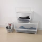 FIRRA Box with lid, transparent, 44.5x42x31 cm