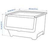 FIRRA Box with lid, transparent, 44.5x42x31 cm