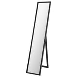 FLAKNAN Standing mirror, black, 30x150 cm