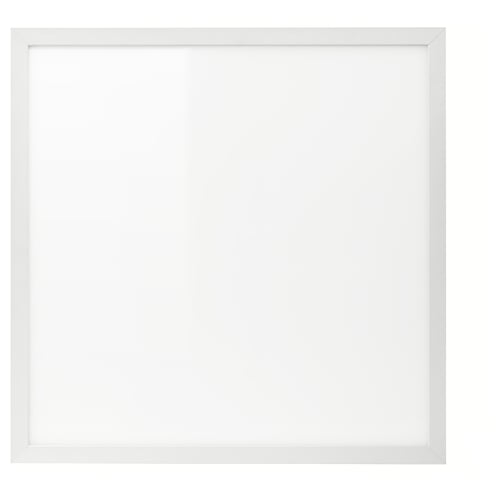 A white FLOALT smart led light panel. Its rectangular, sleek, and designed to provide versatile lighting.