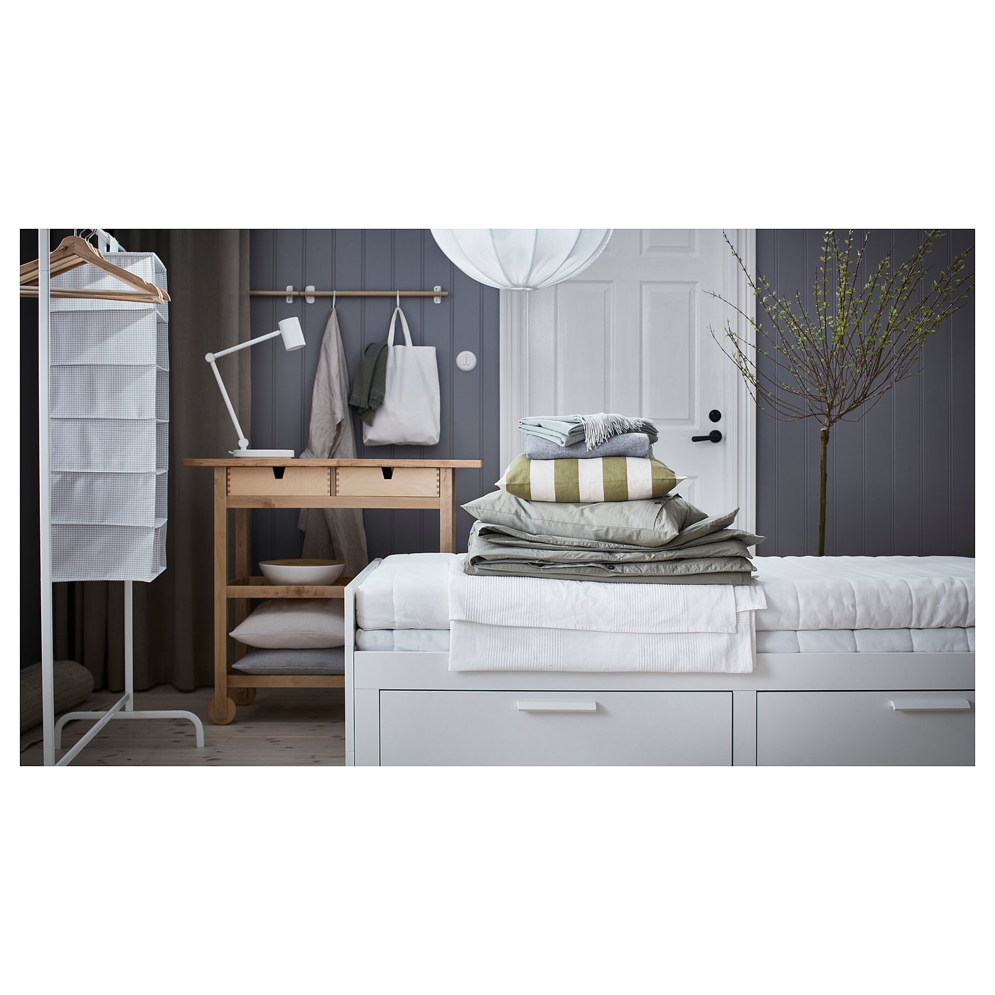 FÖRHÖJA kitchen trolley, birch, 100x43 cm - IKEA