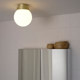 FRIHULT Ceiling/wall lamp, brass-colour