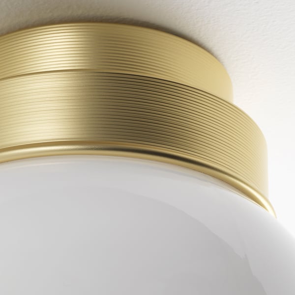FRIHULT Ceiling/wall lamp, brass-colour