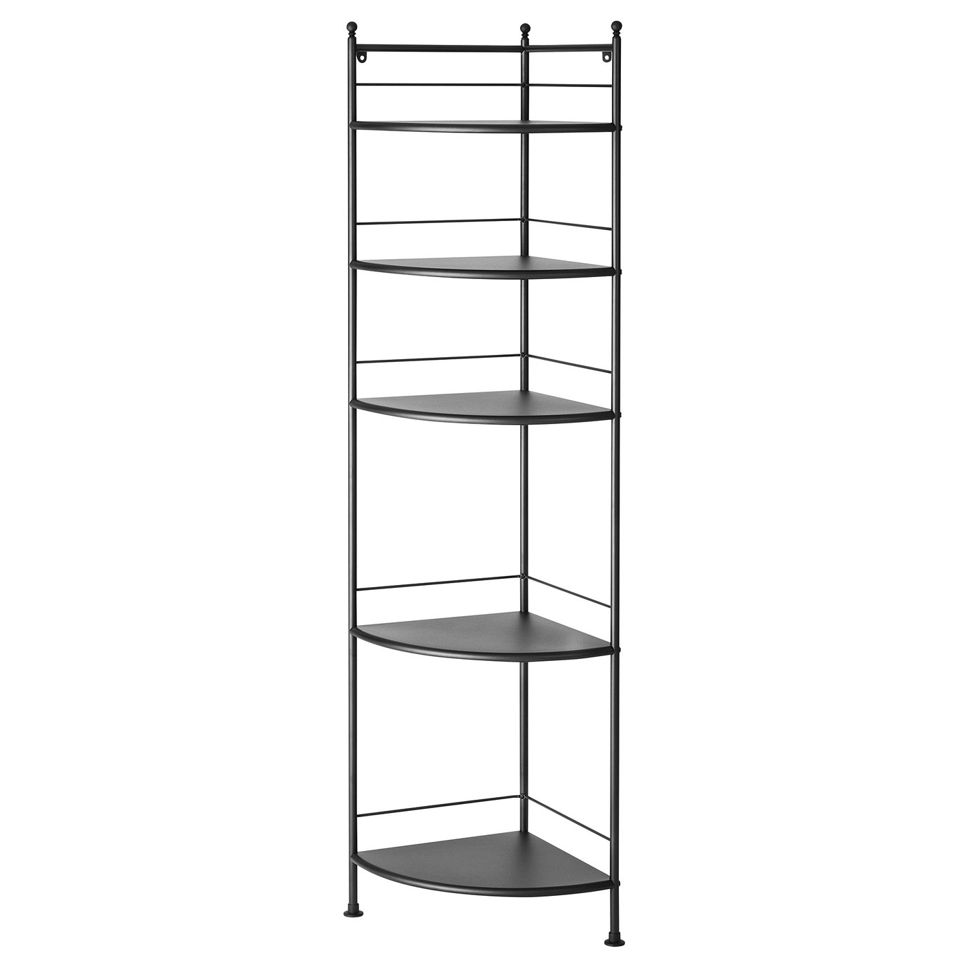 FRÖSJÖN corner shelf unit, black, 35x156 cm - IKEA