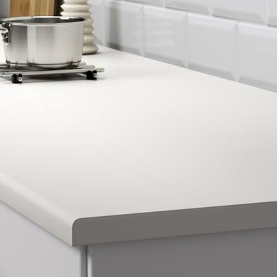 FYNDIG Worktop, white/laminate, 220x60.6 cm