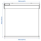 FYRTUR Block-out roller blind, smart wireless/battery-operated grey, 100x195 cm