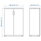 GALANT cabinet with doors, black stained ash veneer, 80x120 cm - IKEA