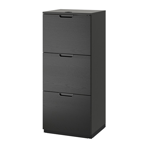 Galant File Cabinet Black Stained Ash Veneer Ikea