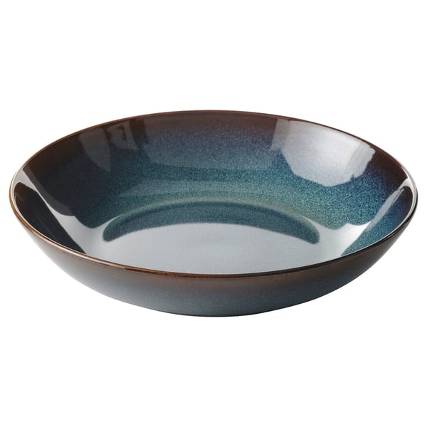 GLADELIG Deep plate, blue, 21 cm