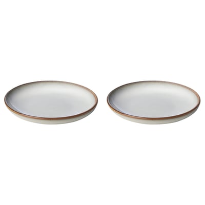 GLADELIG Plate, grey, 10 cm