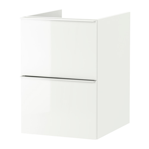 Godmorgon Wash Stand With 2 Drawers High Gloss White 40x47x58