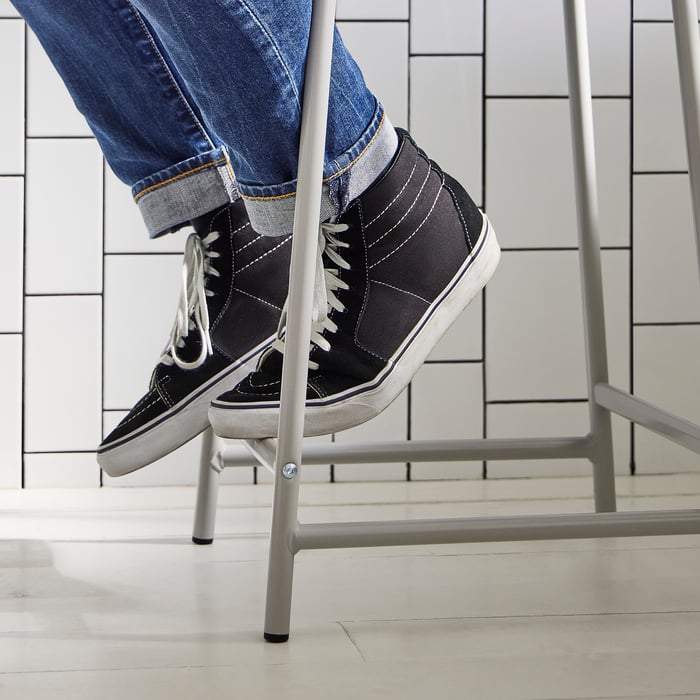 GRÅSALA bar stool, grey, 62 cm IKEA