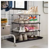 GREJIG Shoe rack, grey, 58x27x17 cm