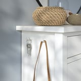 GULLABERG Shoe cabinet with 2 compartments, white, 88x30x122 cm