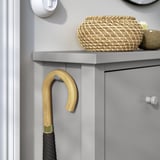 GULLABERG Shoe cabinet with 4 compartments, grey, 105x22x107 cm