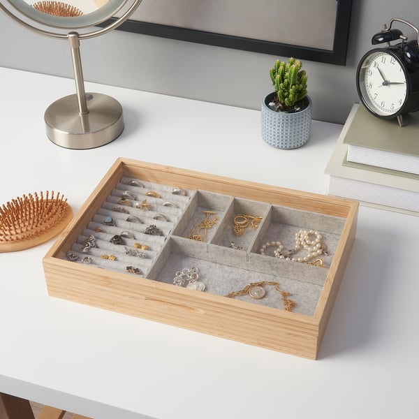 HALSREM Jewellery box with compartments, 33x22 cm