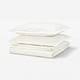HAMPFLOCKEL Duvet cover and 2 pillowcases, white, 240x220/50x80 cm