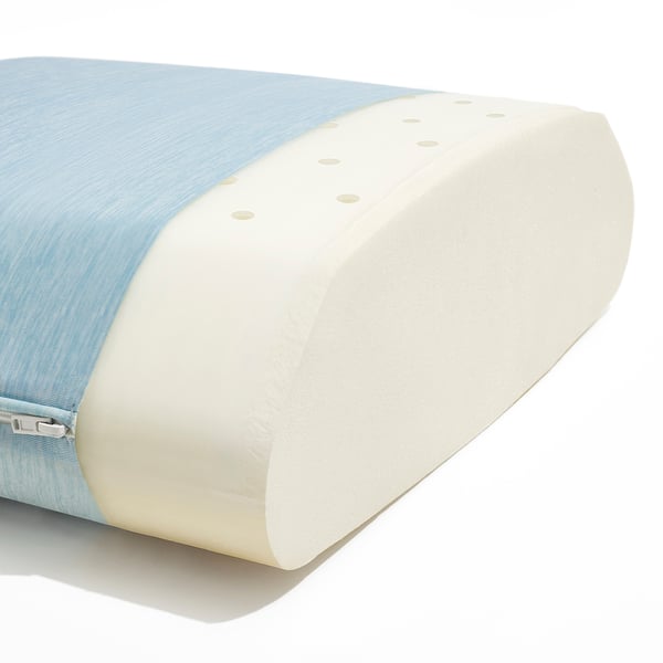 HÅRGÄNGEL Ergonomic pillow, side/back sleeper, light blue, 41x71 cm
