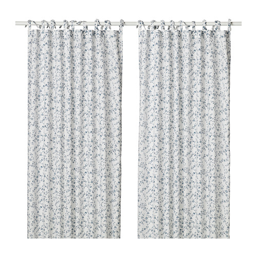 Ikea Curtains Hilja Colours Blue Grey Light Grey Pink White Size