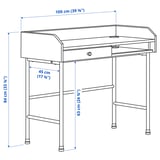 HAUGA/BJÖRKBERGET Desk and storage combination, and swivel chair beige
