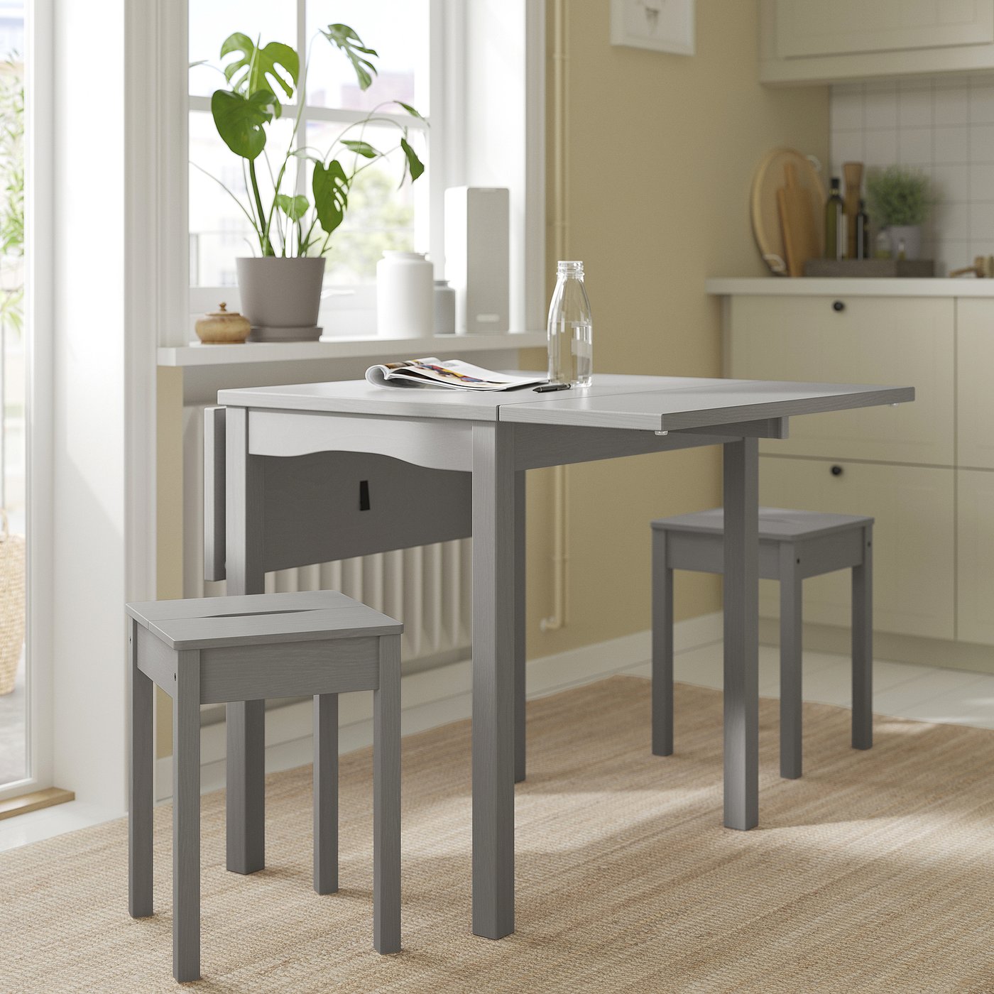 HAUGA stool, grey - IKEA