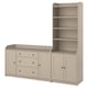 HAUGA Storage combination, beige, 210x46x199 cm