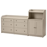 HAUGA Storage combination, beige, 208x116 cm