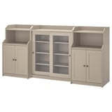HAUGA Storage combination, beige, 244x46x116 cm