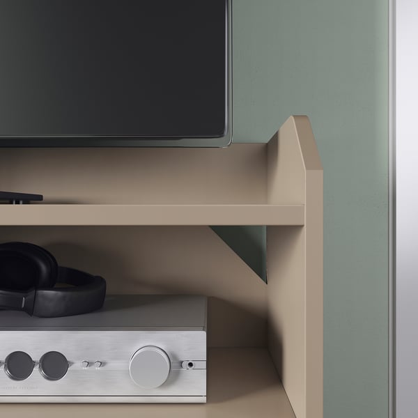 HAUGA TV/storage combination, beige, 276x46x116 cm