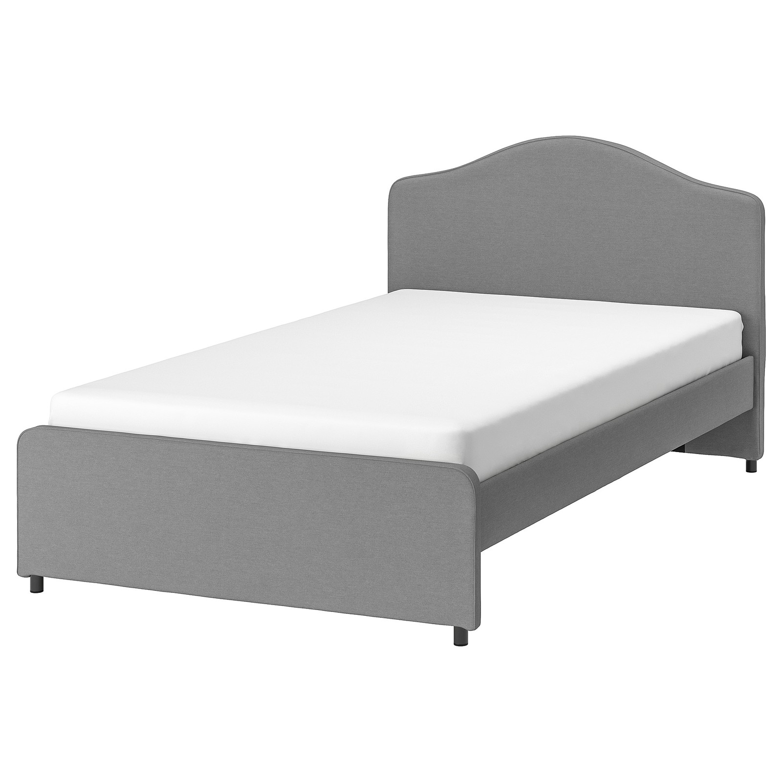 HAUGA Upholstered bed frame, Vissle grey, 120x200 cm IKEA