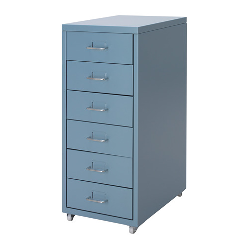 Helmer Drawer Unit On Castors Blue Ikea